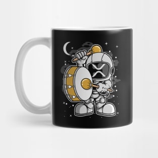 Astronaut Drummer Ripple XRP Coin To The Moon Crypto Token Cryptocurrency Blockchain Wallet Birthday Gift For Men Women Kids Mug